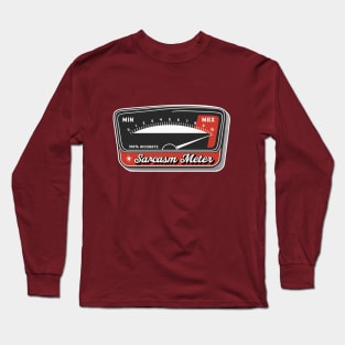 Sarcasm Meter - Retro Vintage Long Sleeve T-Shirt